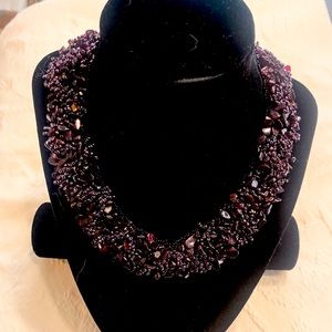 Gorgeous handcrafted, beaded collar necklace